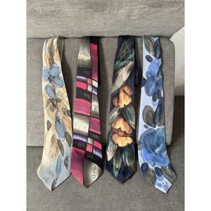 Robert Daskal Chicago Hand‎ Painted Artist Signed 100% Silk Tie Business Lot 4